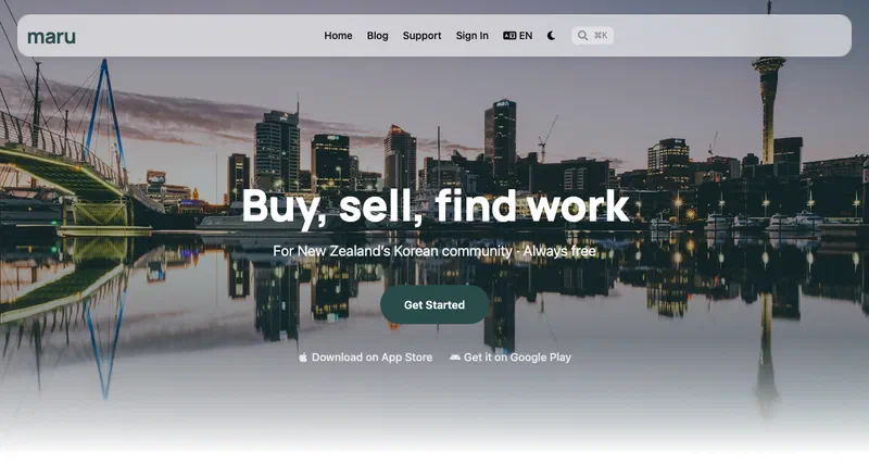 The marketplace homepage served from a branch environment on its own hostname